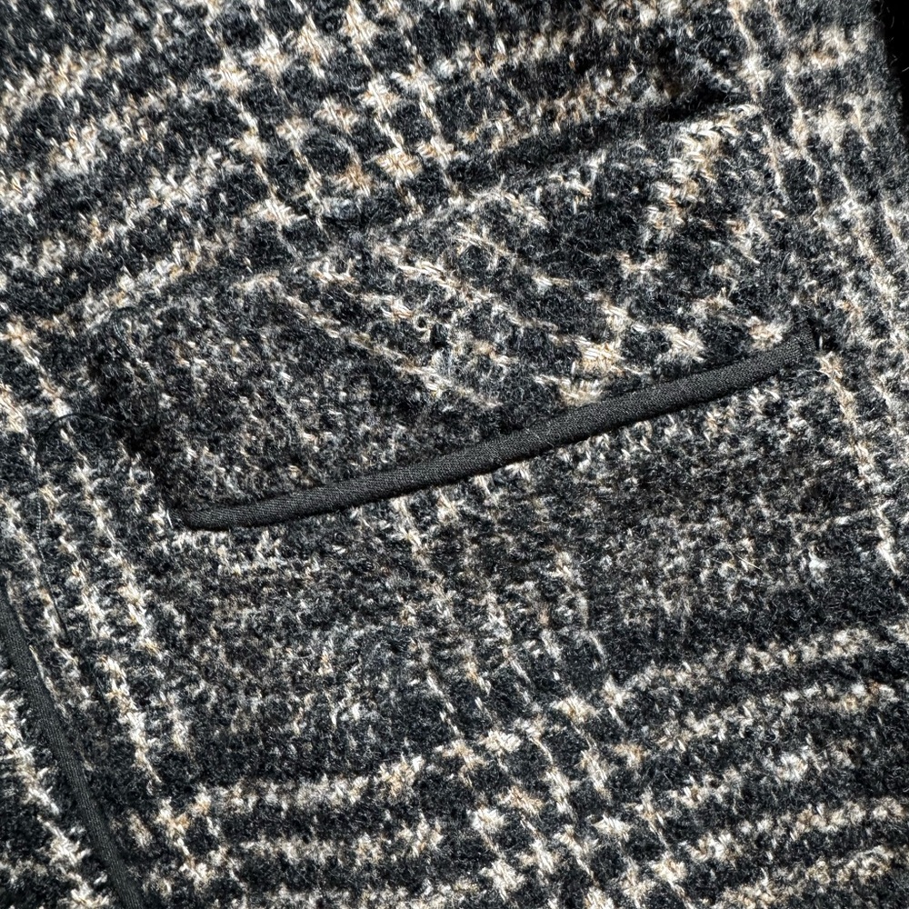 Dea Kudibal Gwyneth Collarless Wool Blend Plaid Jacket Danish Designer Small - Picture 6 of 12